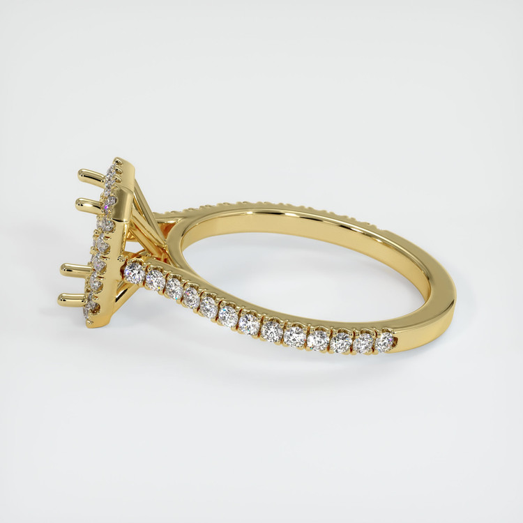 18K Yellow Gold Pave Ring Setting