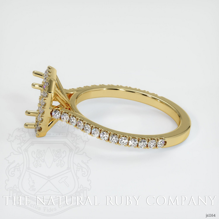 18K Yellow Gold Pave Ring Setting