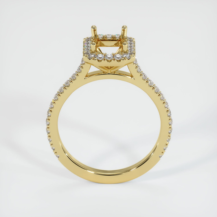 18K Yellow Gold Pave Ring Setting