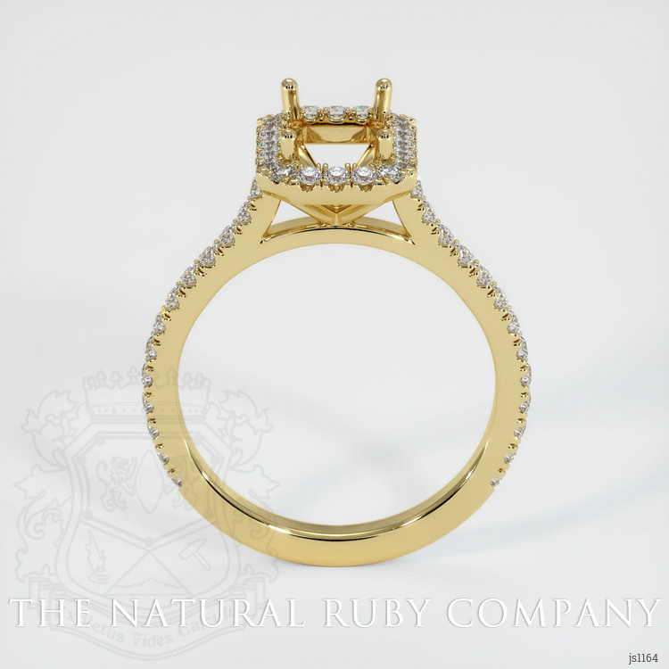 18K Yellow Gold Pave Ring Setting