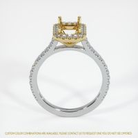 14K Yellow & White Pave Ring Setting Image