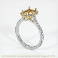 18K Yellow & White Pave Ring Setting Video