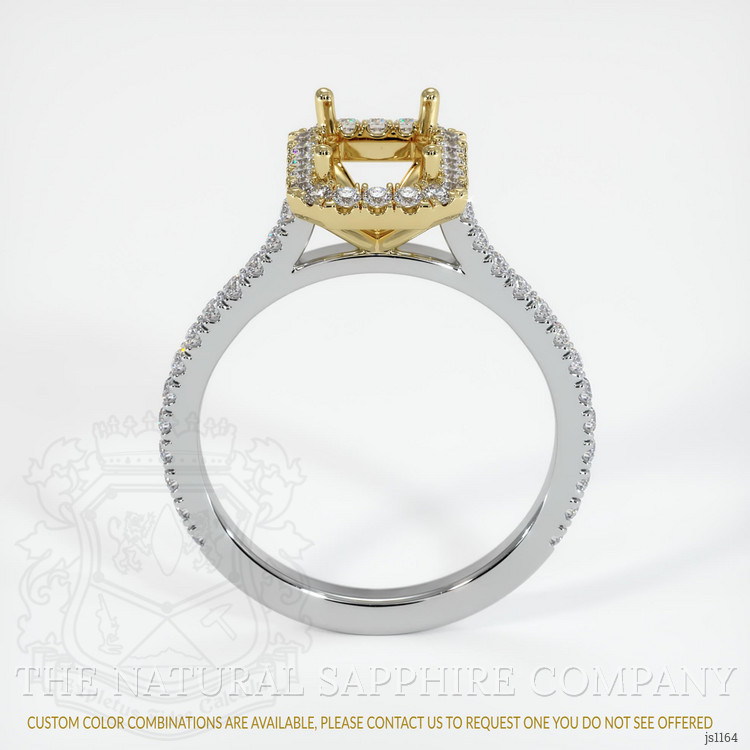 18K Yellow & White Pave Ring Setting