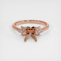 14K Rose Gold Pave Ring Setting Image