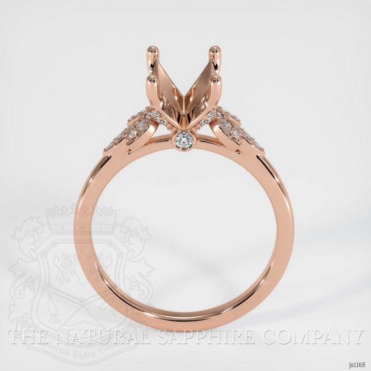 14K Rose Gold Pave Ring Setting