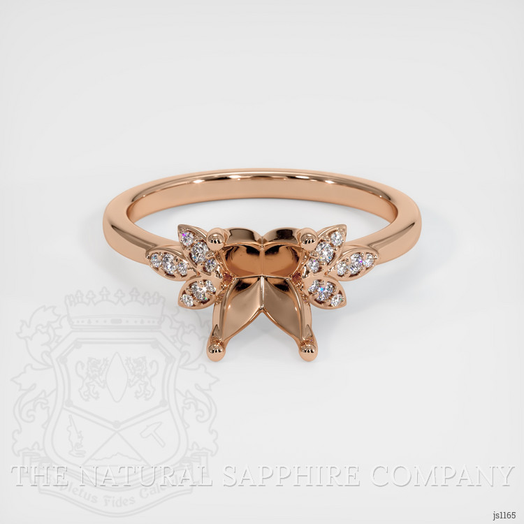 18K Rose Gold Pave Ring Setting