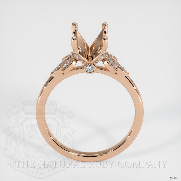 18K Rose Gold Pave Ring Setting