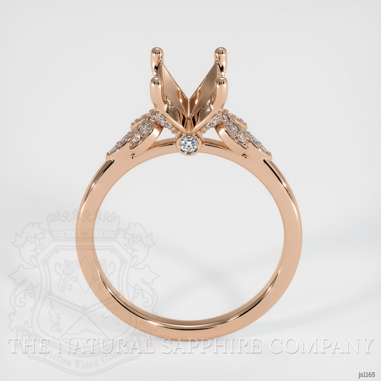 18K Rose Gold Pave Ring Setting