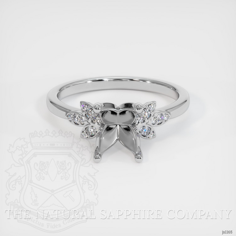 10K White Gold Pave Ring Setting