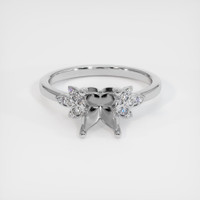 14K White Gold Pave Ring Setting Image