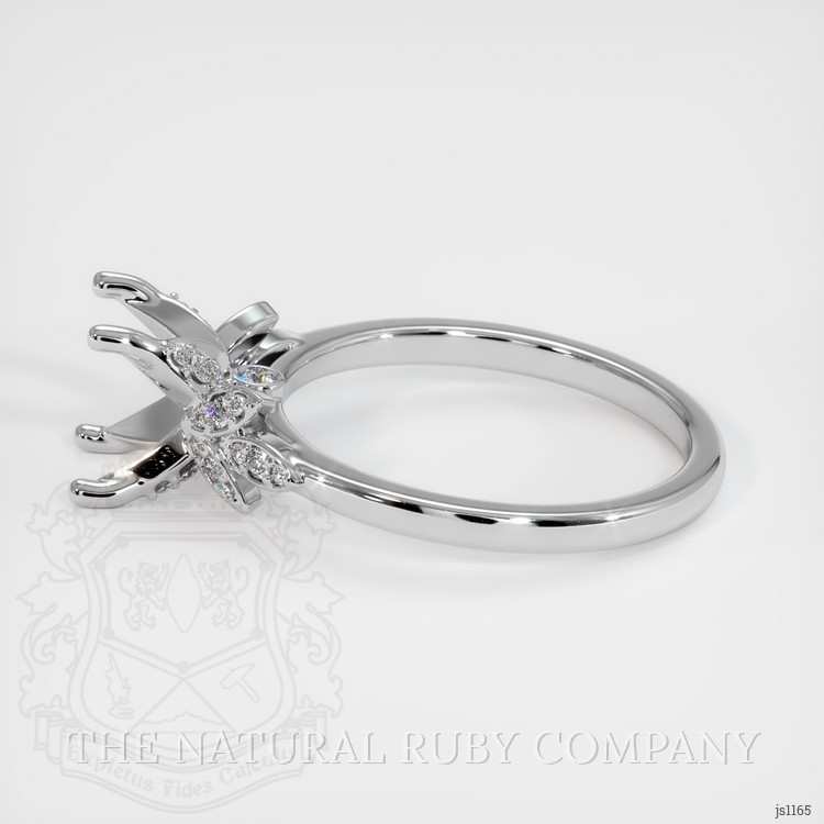 14K White Gold Pave Ring Setting