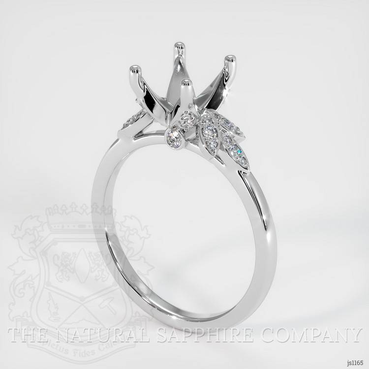 18K White Gold Pave Ring Setting