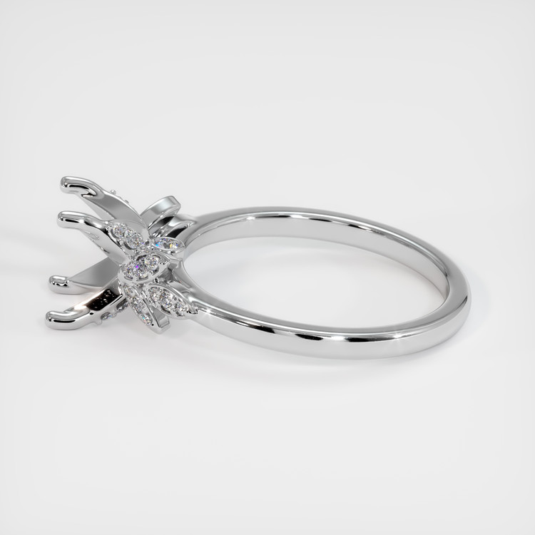 18K White Gold Pave Ring Setting