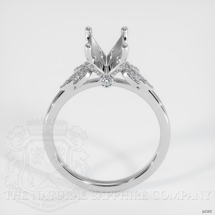 18K White Gold Pave Ring Setting