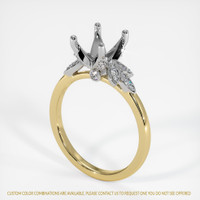 14K White & Yellow Pave Ring Setting Video
