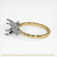 14K White & Yellow Pave Ring Setting Image