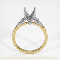 14K White & Yellow Pave Ring Setting Image