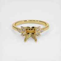14K Yellow Gold Pave Ring Setting Image