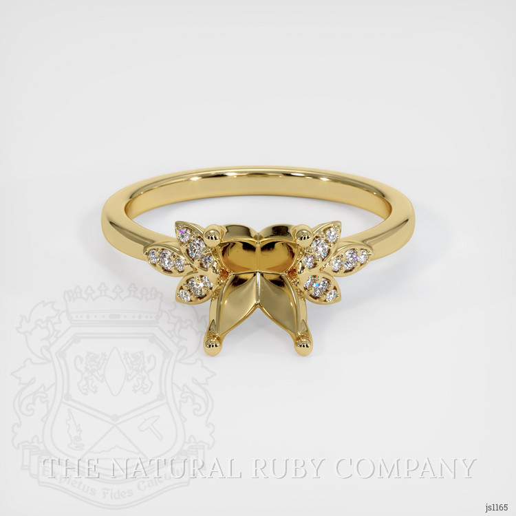 14K Yellow Gold Pave Ring Setting