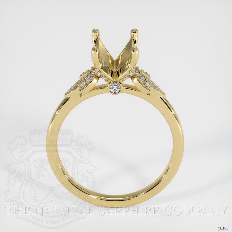 14K Yellow Gold Pave Ring Setting
