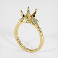 18K Yellow Gold Pave Ring Setting Video