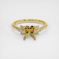 18K Yellow Gold Pave Ring Setting Image