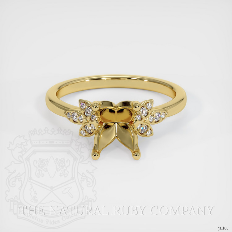 18K Yellow Gold Pave Ring Setting