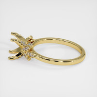18K Yellow Gold Pave Ring Setting Image