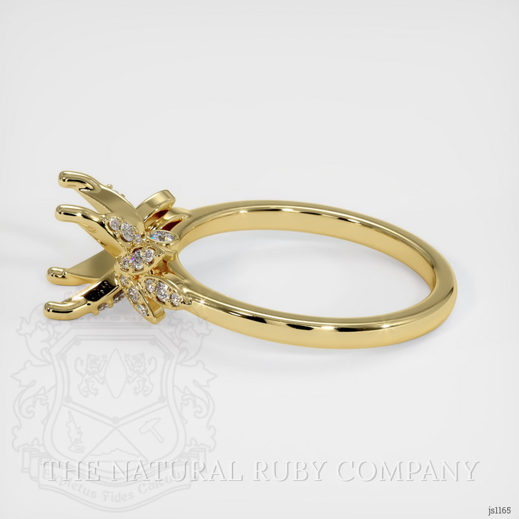 18K Yellow Gold Pave Ring Setting