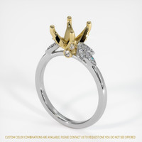 14K Yellow & White Pave Ring Setting Video
