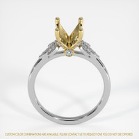 14K Yellow & White Pave Ring Setting Image