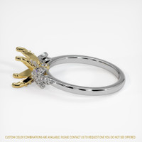 18K Yellow & White Pave Ring Setting Image