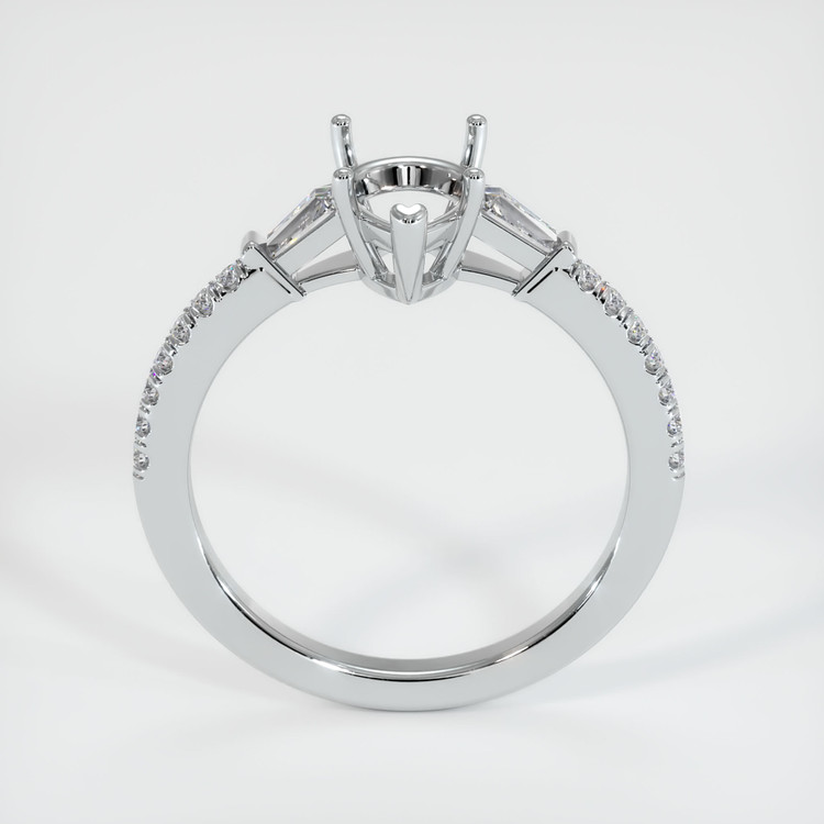 Platinum 950 Three Stone Ring Setting