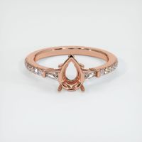 14K Rose Gold Pave Ring Setting Image