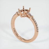 Pave Spinel Ring 1.24 Ct., 18K Rose Gold Combination Setting