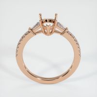 18K Rose Gold Three Stone Ring Setting Image