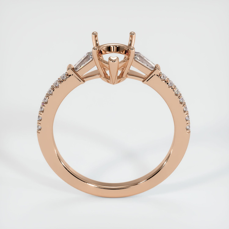 18K Rose Gold Pave Ring Setting