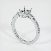 10K White Gold Three Stone Ring Setting Video