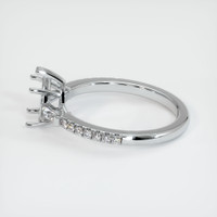 10K White Gold Three Stone Ring Setting Image