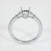 10K White Gold Three Stone Ring Setting Image