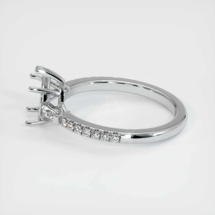14K White Gold Pave Ring Setting