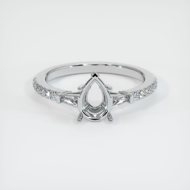 18K White Gold Pave Ring Setting