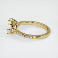 10K Yellow Gold Three Stone Ring Setting Image