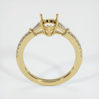 10K Yellow Gold Three Stone Ring Setting Image