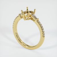 Three Stone Emerald Ring 1.95 Ct., 18K Yellow Gold Combination Setting