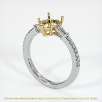 14K Yellow & White Pave Ring Setting Video