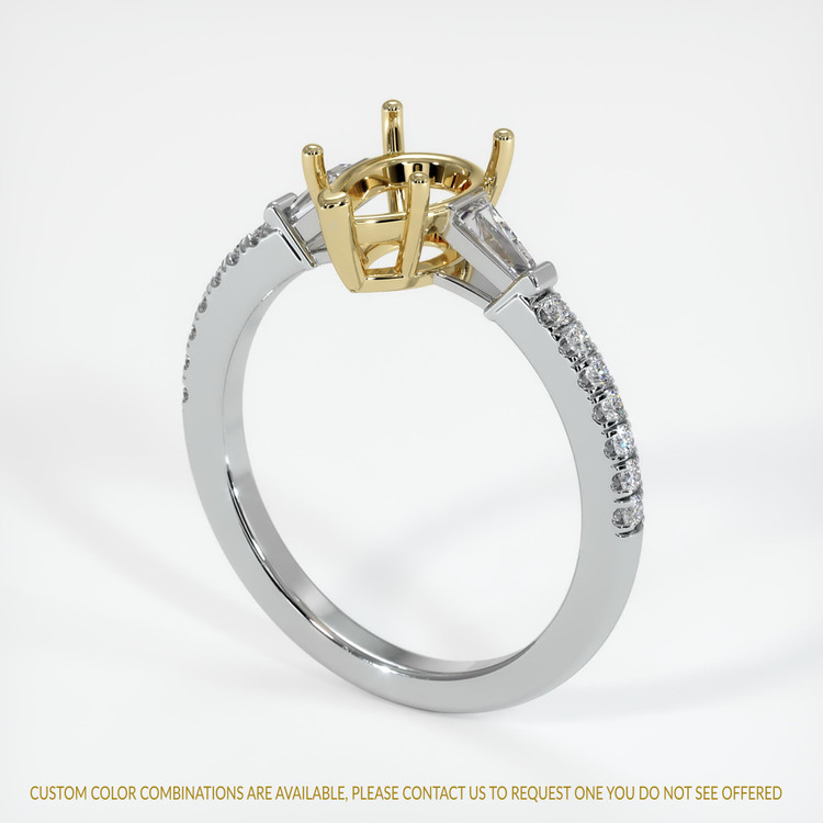 Pave Tourmaline Ring 5.33 Ct., 14K Yellow & White