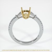 14K Yellow & White Three Stone Ring Setting Image