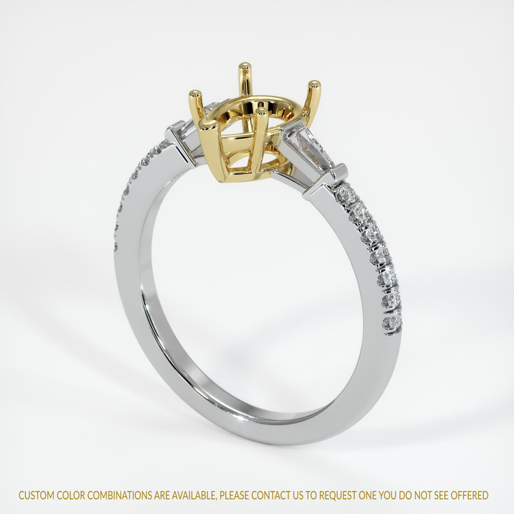 Pave Tourmaline Ring 5.33 Ct., 18K Yellow & White