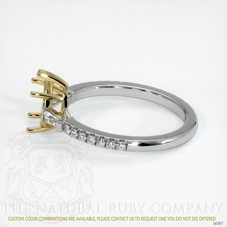 18K Yellow & White Pave Ring Setting